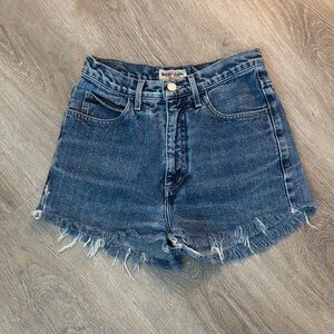Guess Blue High Waist Denim Shorts